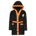 Harry Potter Bademantel Kinder Jungen und Mädchen, Fleece Morgenmantel für Kinder mit Kapuze (DE/NL/SE/PL, Numerisch, 140, Regular, Nacht-Schwarz)