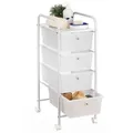 Idimex Badrollwagen, Weiß, Kunststoff, Metall, Mode, 33x79x39 cm, Badezimmer, Badezimmerregale, Badregale
