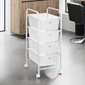 IDIMEX Beistellwagen GINA, Rollcontainer Friseurwagen Kosmetik Roll Badregal mit 4 Schubladen Met