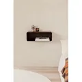 Metallbude Nachttisch Nelio Stahl Chocolate