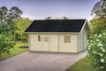 Gartenhaus Palmako Sandra 29,9 m² inkl. Fußboden 689 x 470 cm natur