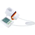 SCHWAIGER 661576 Stromkostenmessgerät Stromverbrauchszähler Energiekostenmessgerät Steckdosenadapter separates Display mit Verlängerungskabel Strommessung