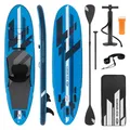 Surfboard Stand Up Paddle SUP Board Paddelboard aufblasbar Kajak-Sitz Blau 320cm