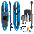 Surfboard Stand Up Paddle SUP Board Paddelboard mit Kajak-Sitz Blau 320 cm