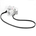 CANPIS Echtes Leder Kamera gurt Schnellverschluss, CP003 Vintage Kamera Schultergurt Hals ragegurt für Nikon Canon Sony Pentax Leica Olympus Fuji Alle DSLR-Kamera (Schwar)