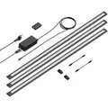 ledscom.de Smarte LED Unterbau-Leuchte SIRIS schwarz matt mit WLAN-Controller, flach, Smart-Home, Alexa-fähig, je 90cm, je 963lm, warmweiß, 3er Set
