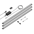 ledscom.de Smarte LED Unterbau-Leuchte SIRIS schwarz matt mit WLAN-Controller, flach, Smart-Home, Alexa-fähig, je 90cm, je 963lm, warmweiß, 3er Set
