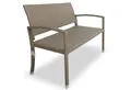 Casaria Gartenbank, Sitzbank Wetterfest 320kg Belastbar Garten Bank Polyrattan Creme