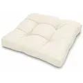 Beautissu Sitzkissen Lounge Kissen Outdoor Beige XLuna, 50x50cm, Sitzkissen Gartenstuhl 10 cm dick Sitzpolster Auflagen für Gartenmöbel beige 50 cm x 50 cm x 10 cm