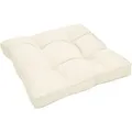 Beautissu Xluna Loungekissen Sitz 50x50x10cm Natur