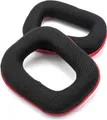 vhbw 2x Ohrpolster kompatibel mit Logitech G430, G930, F450, F430, G450, G35 Kopfhörer Headset, Polyurethan Rot Schwarz