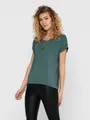 ONLY T-Shirt ONLMOSTER – T-Shirt mit melierter Optik und elastischem Material meliert, casual, lässig geschnitten, Viskosemischung, Rundhals