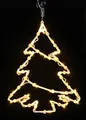 Spetebo Fensterbild Weihnachtsbaum 35 LED - Fensterdeko mit Dual Timer - Tanne Fenster Silhouette warm weiß beleuchtet Batterie betrieben