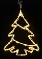 Spetebo LED Fensterbild LED Fenster Silhouette Tannenbaum mit Dual Timer, Dual-Timer, LED fest verbaut, warm weiß, Deko Weihnachts Beleuchtung Fensterbild Batterie betrieben