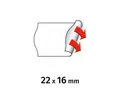 METO 9506159 - Preis-Etiketten, 22x16 mm, permanent, weiß, 6000 Stück