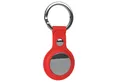 EAZY CASE Schlüsselanhänger Anhänger kompatibel mit Apple AirTag, Schutzhülle Airtags Hülle mit Silikon Schlaufe Tracker Karabiner Rot