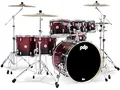 PDP by DW 5 Concept Ahorn Shell Pack mit Chrom Hardware Blue Sparkle Konzept Ahorn 7-Piece Red to Black Fade