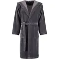 bugatti Herrenbademantel Roberto Kapuze Microfaser, Kapuze, 50% Baumwolle, 50% Polyester grau XXL