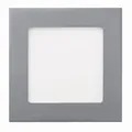 LED Einbau-Panel TOULOUSE, IP44, ECKIG, Aluminium, Silber matt / diffus, dimmbar