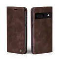 LBH Handyhülle für Google Pixel 8 in Dunkelbraun mit Karten- und Geldfach Smartphone Hülle mit Standfunktion Flip Case Schutzhülle Magnetverschluss Vintage
