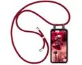 moex Handykette für Google Pixel 8a Hülle mit Band Free Spirit Rot 6,1 Zoll, Handyhülle zum Umhängen Handyband Kette abnehmbar Handy Umhängeband
