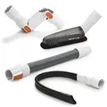 Genius Invictus X9/X7/X5/X3 (4-TLG.) | Staub Set mit Soft Bürste, Fugendüse, Winkeladapter und Verlängerungsschlauch