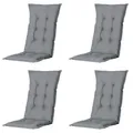 Madison Hochlehner-Auflage Basic grau 123 x 50 cm 4er-Set