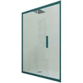 Forte - Duschtür Gleittür Pvc Cm Klarglas Grün Night Watch Deco