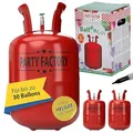 Helium Ballongas 3er Set für je 30 Ballons | Heliumflasche 200L Gasfüllung Folienballons Luftballons | Party Factory Heliumgas fürHochzeit (1 x 3er Set Ballongas 30)