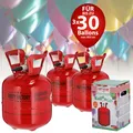3x Helium Ballongas ca 30 Ballons Luftballon Heliumflasche Partydeko Hochzeit