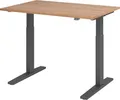 HAMMERBACHER Schreibtisch Sitz-Steh-Schreibtisch elektrisch 120x80cm Nussbaum/Graphit