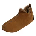 Hollert Lammfell Hausschuhe - Bali Fellschuhe Lederschuhe Bettschuhe Schuhgröße EUR 42, Farbe Cognac