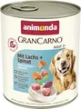 animonda GranCarno Hunde Nassfutter mit Lachs + Spinat (6 x 800 g), getreidefreies Hundenassfutter ohne Zucker, für ausgewachsene Hunde, mit frischen fleischigen Zutaten
