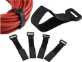 ChiliTec 22712 Klettband mit Öse, 5er Pack 15x2cm, schwarz