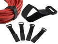 ChiliTec 5er Pack Set Klett Schlaufen Band Verbinder Kabel Binder schwarz + Öse