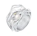 Nenalina Ring Silber 925 Damen Silberring Damenring mit 4 Süßwasserperlen (weiß)
