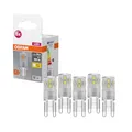 Osram Star PIN LED-Lampe für G9-Sockel, klares Glas,Warmweiß (2700K), 200 Lumen, Ersatz für herkömmliche 20W-Leuchtmittel, nicht dimmbar, 5-er Pack