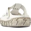 Rieker Damen Clog aus Leder offen mit Klettverschluss und Riricon Sohle L0396, Größe:36 EU, Farbe:Weiß - Weiß - 36
