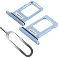 iPHONE XR SIM KARTEN HALTER TRAY ADAPTER FACH STECKER SLOT CARD NADEL BLAU - Blau
