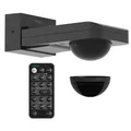 Oktaplex Tea Bewegungsmelder Aussen anthrazit 360 Grad inkl. Fernbedienung Infrarot-Sensor 9m Reichweite 230V IP65 für Decke und Wand