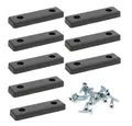 sossai® Möbelfuß Möbelgleiter in Schwarz mit Schrauben, (8-St), 50x14x5mm