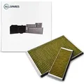AllSpares CleanAir Plus Aktivkohlefilter für Dunstabzugshauben geeignet für - Silber/Schwarz