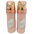 2x 200ml Lattafa Perfume Deodorant Ameerat al Arab Prive Rose Deo Parfumed Spray