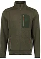 OS Trachten Strickfleecejacke Nucku Outdoorjacke mit Stehkragen und Brusttasche in Kontraststoff