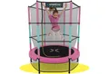 Kinetic Sports Gartentrampolin JUMPER 140, Ø 140 cm, Gummiseil Fun Jumper mit Sicherheitsnetz, Schutzpolster