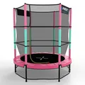 KINETIC SPORTS Kinder Trampolin mit Sicherheitsnetz Indoor Jumper Fun 140cm