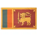MUWO Flagge Nations Together 90 x 150 cm Nationalmanschaften, doppelseitige Gartenflagge, wetterfeste Fanflagge, Fußballflagge Polyester Länderfagge Deutschland mit Ösen (Sri Lanka)