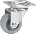Lenkrolle Platte Rolle Rad 45 mm Platte 40x40 mm Tragkr. 35kg  Möbelrollen 2x