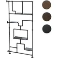 Raumteiler mit Regal HWC-P10, Wohnregal Ablageregal, Industrial Metall Melamin MVG 203x100x20cm ~ schwarz