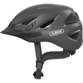 ABUS Stadthelm Urban-I 3.0 MIPS - Fahrradhelm mit Aufprallschutz, Rücklicht, chirm und Magnetverschluss - für Damen und Herren - Titan Matt, Grö... - Grau